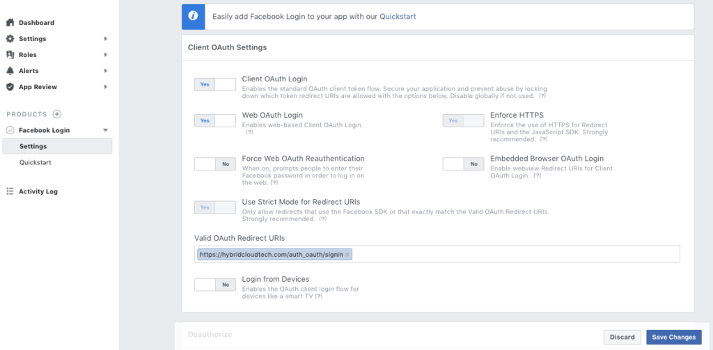 Easily add Facebook Login to your app with our Quickstart