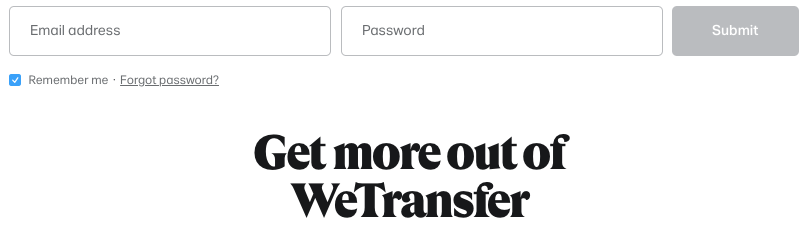 wetransfer account