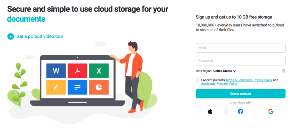 pCloud – up to 10GB free cloud storage