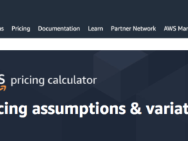 AWS Calculator Pricing Assumptions & Variations