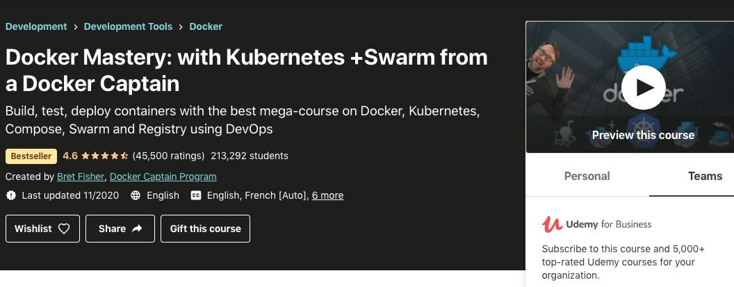 Docker Mastery Courses - Udemy Kubernetes - Swarm from a Docker Captain