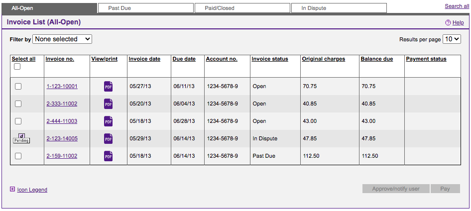 Fedex Billing - Invoice List (All-Open)