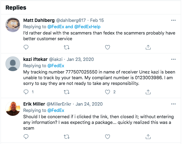 Fedex Scam replies