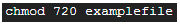 Grants r,x to user and r to groups and others.