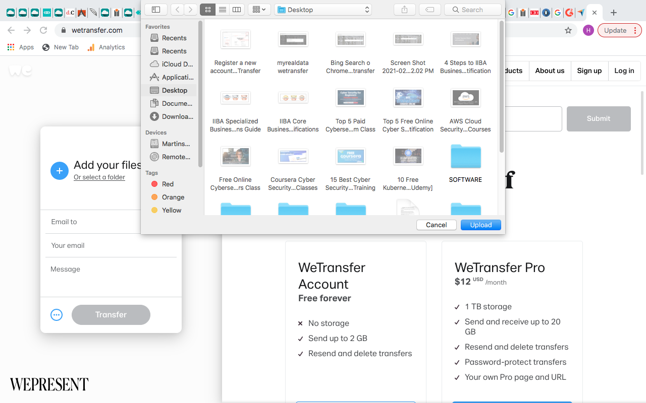 Transfer Files & Folder Using WeTransfer Options - Hybrid Cloud Tech