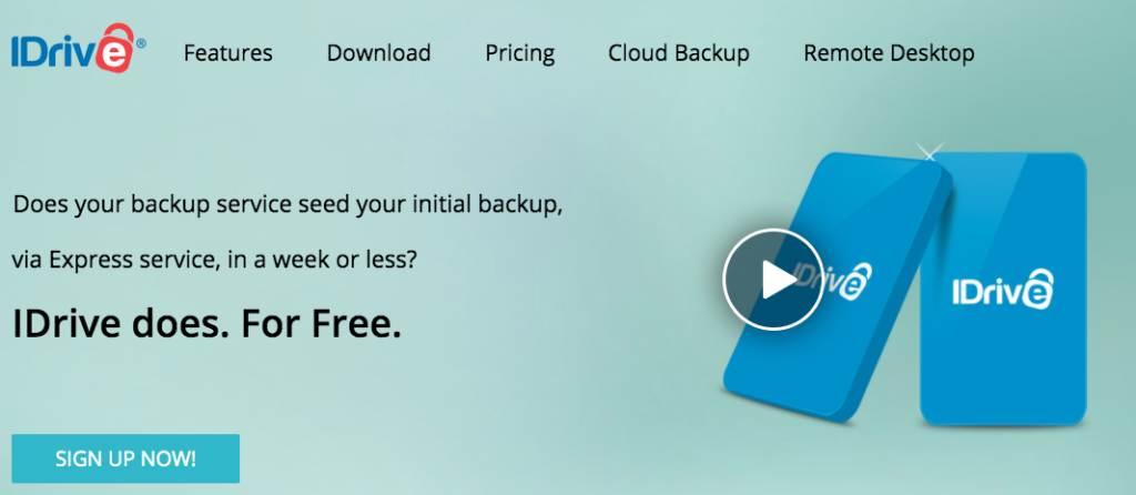 IDrive – 5GB free backup storage