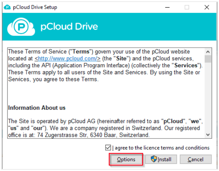 pCloud Drive License Agreement