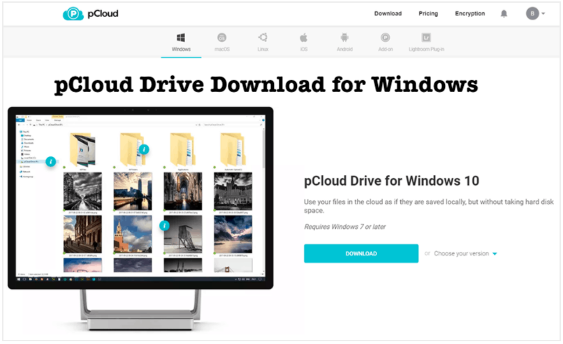 pcloud drive for windows