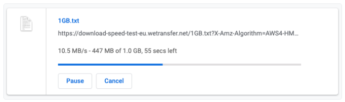 Conduct speed test on Google Chrome