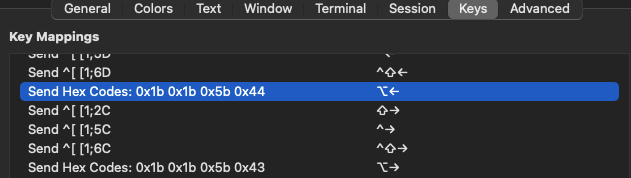 Default key mappings on my iTerm2 - Master Mac/Linux Terminal Command Shortcuts