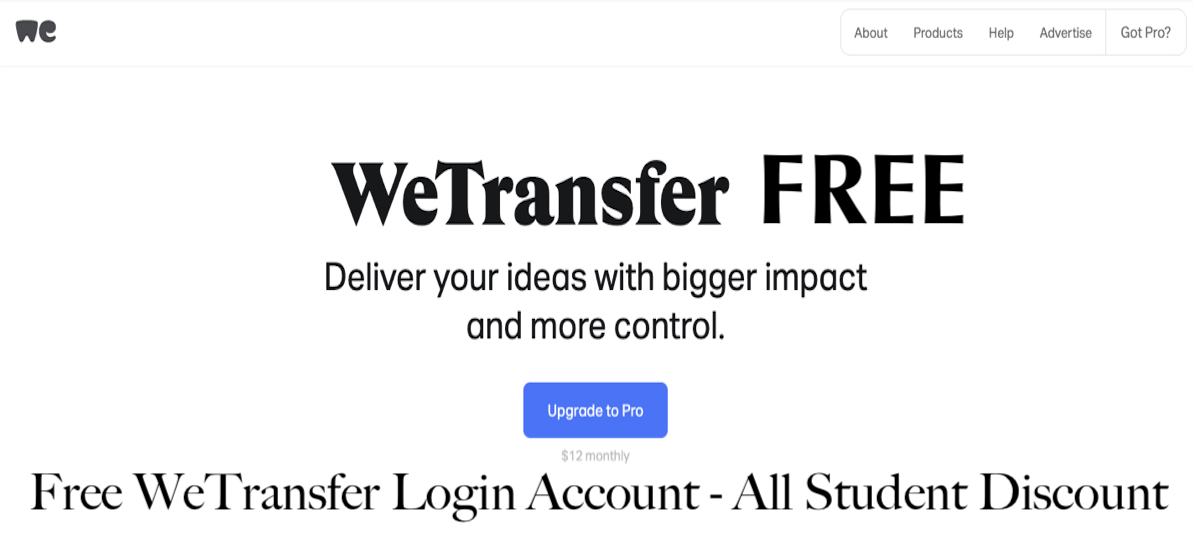 wetransfer account