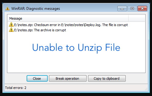 Unable to unzip Folder | I can't open the transfer File sent to me