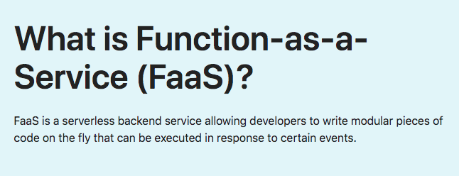 What is Function-as-a-Service (FaaS)?