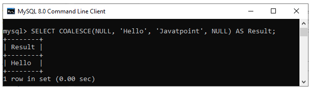 syntax and use of the COALESCE function