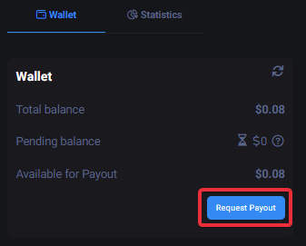 How to request a payout