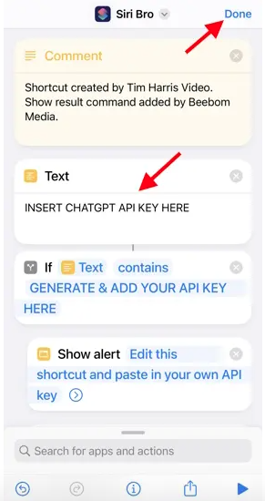 Insert ChatGPT API Key here
