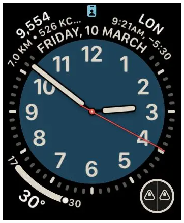 press the crown to go to the watch face