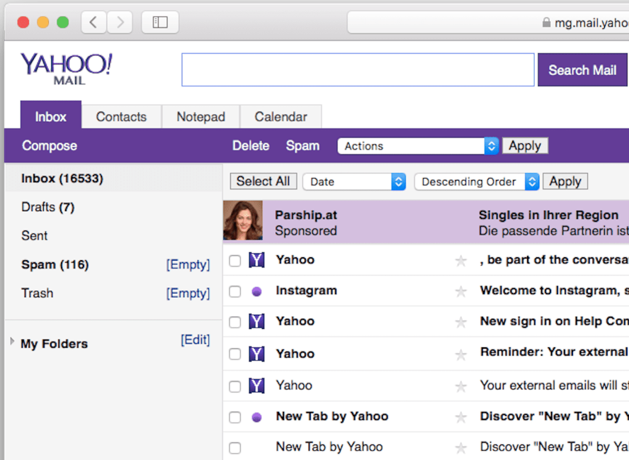 Yahoo Mail Account Inbox