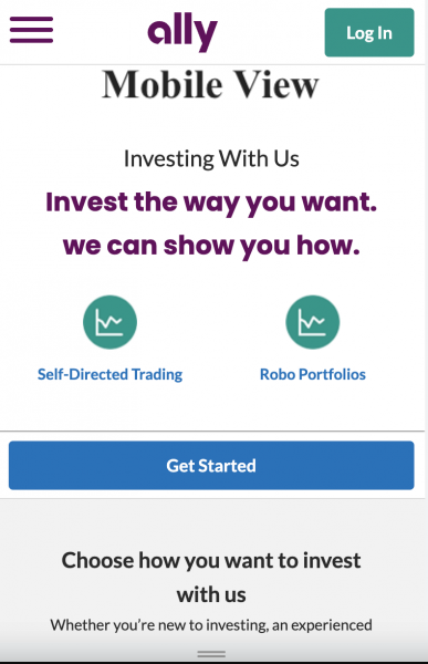 Ally Invest – Trading App also offering Banking Services and Loans