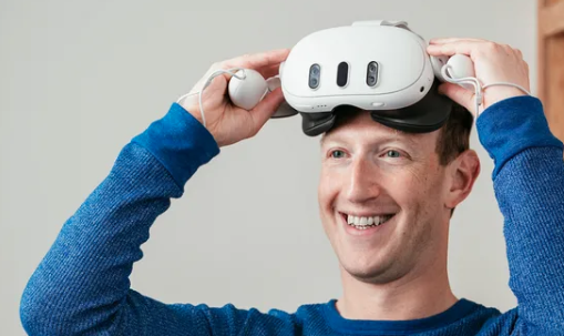 Mark Zuckerberg wearing the Meta Quest 3. Image: Meta