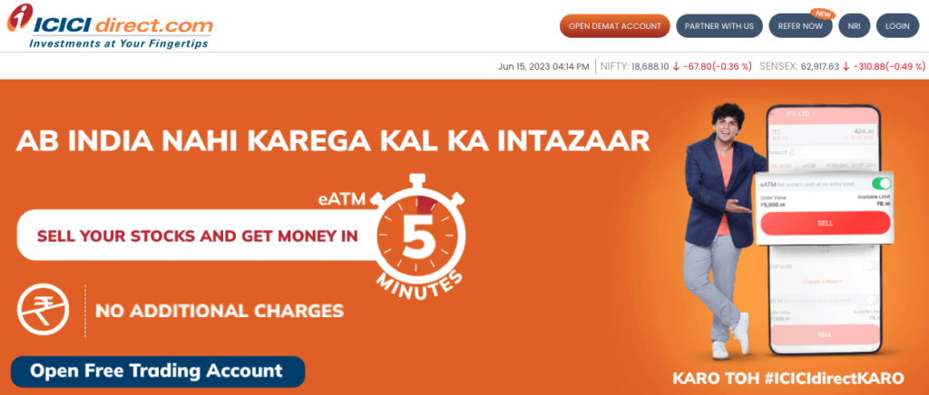 ICICI Direct Virtual Trading App and Web Platform