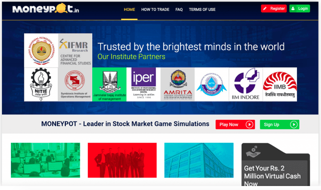 Moneypot Virtual Trading App and Web Portal