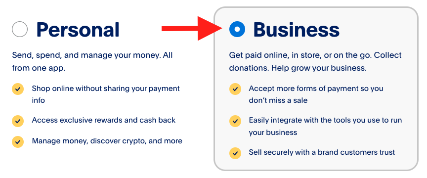 Open Paypal Business Account