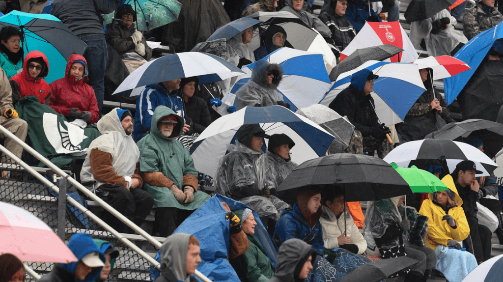 Bad Weather College Football Games and Riders on the Storm