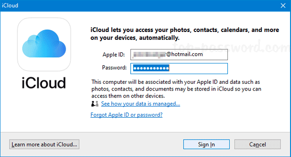 How to Enable iCloud Photo Library on Windows 10 PC Password 